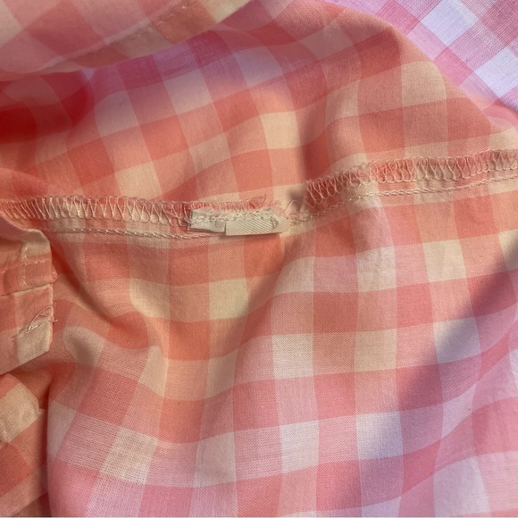 J. Crew Factory Women's Pink Gingham Sleeveless Ruffle Blouse Size XS - Picture 5 of 8